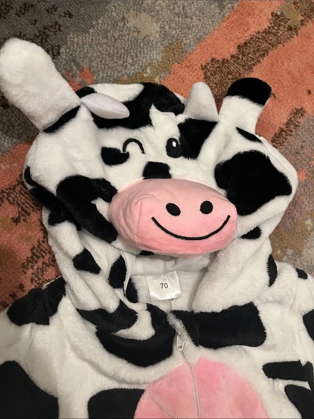 Cow Plush Hooded Baby Costume 3-6 months